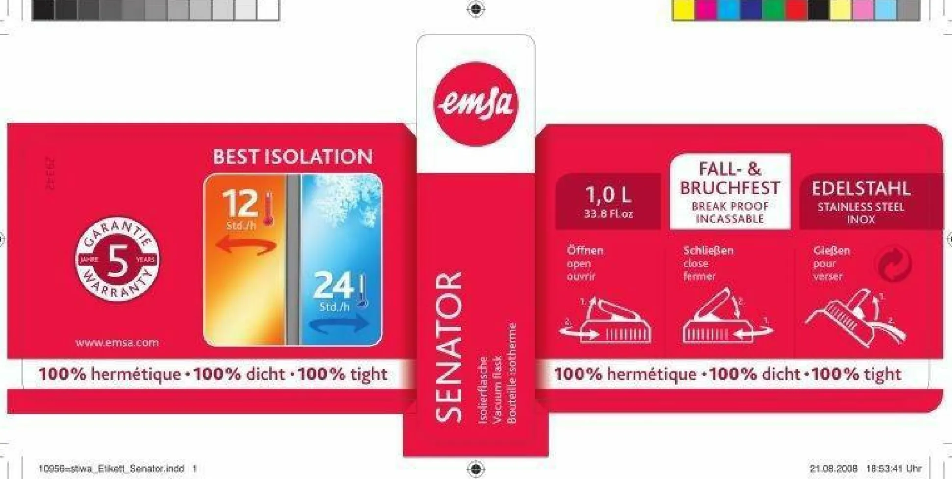 Isolierflasche SENATOR