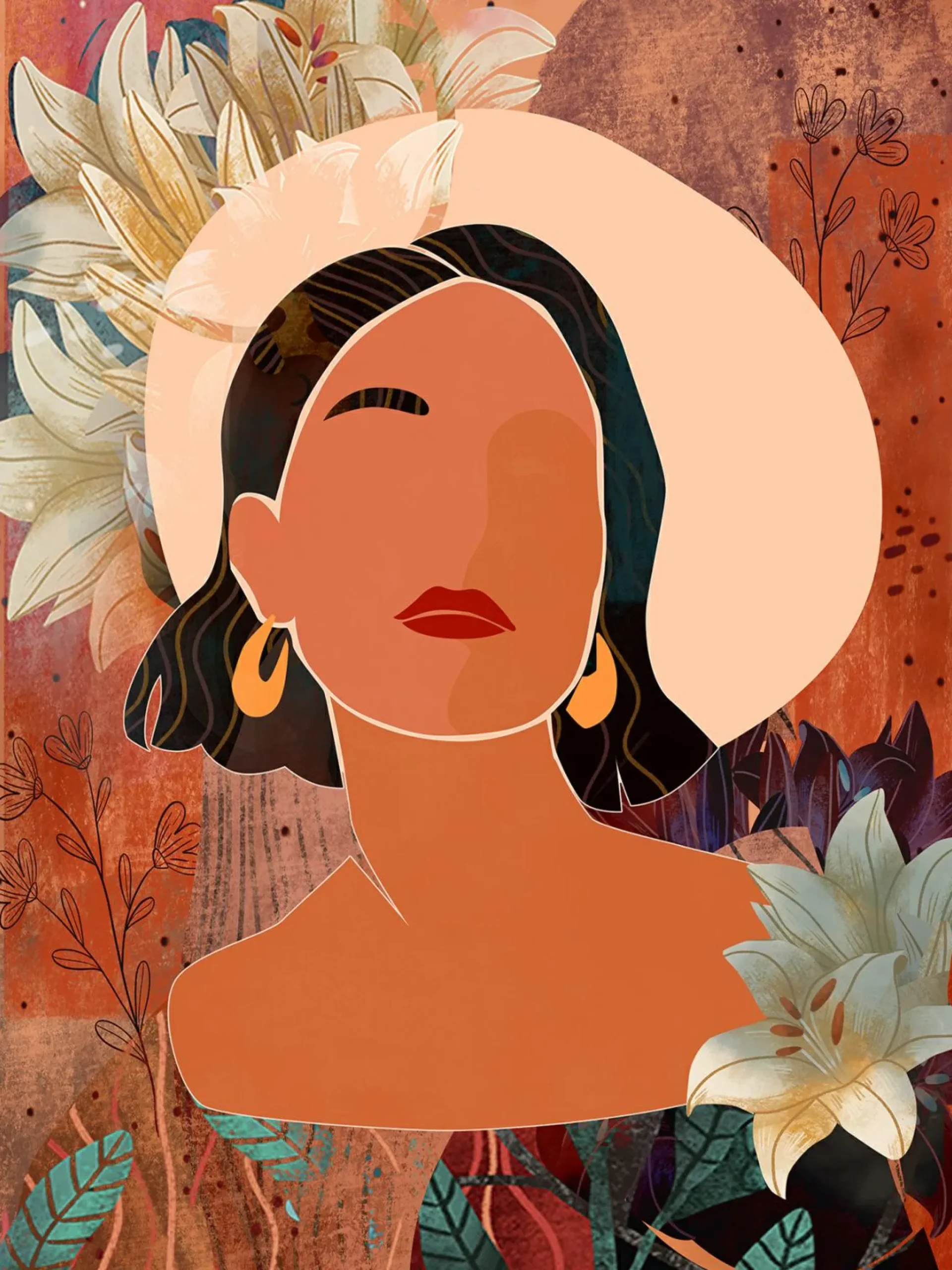 Keilrahmenbild FLOWER GIRL