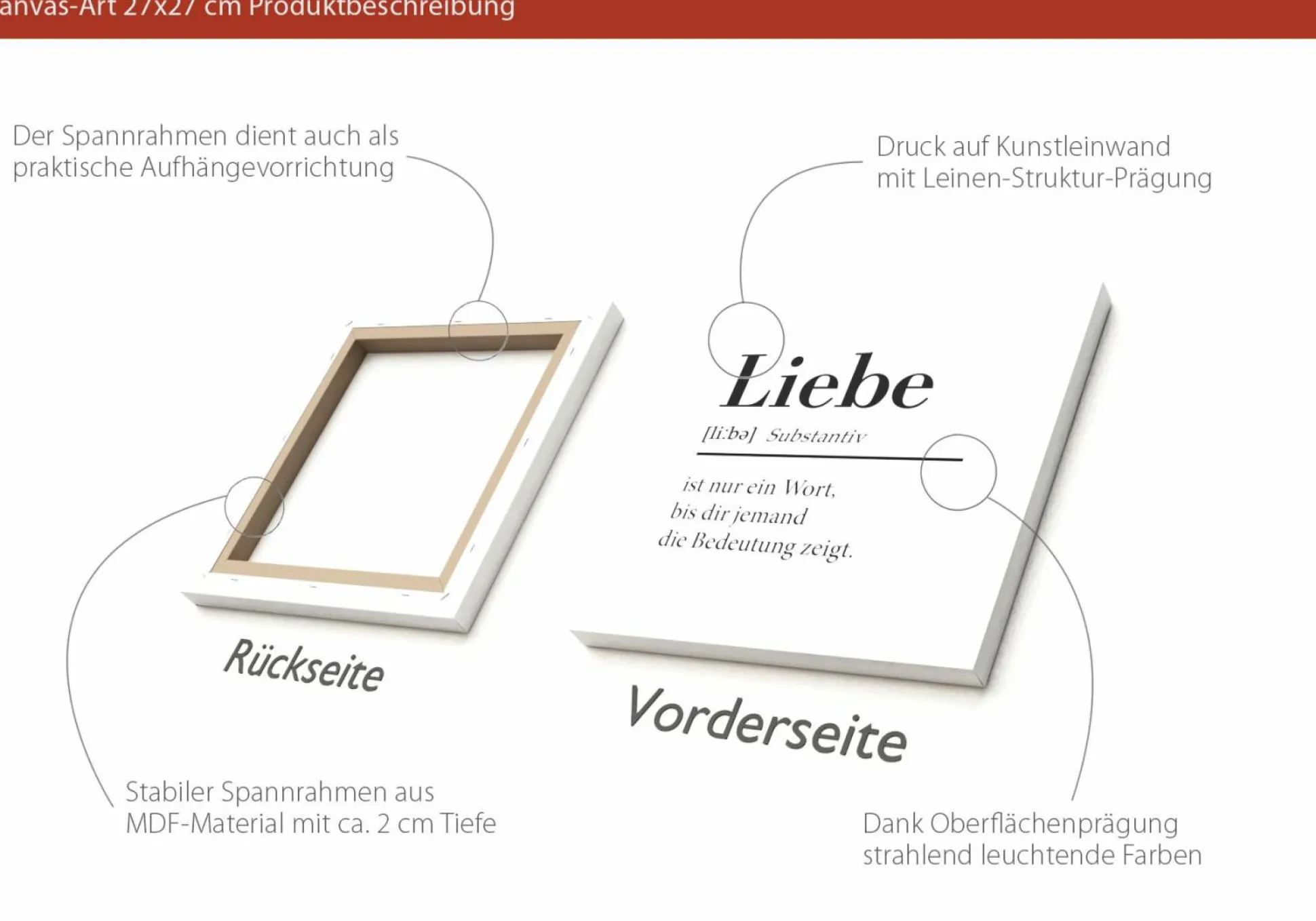 Keilrahmenbild LIEBE