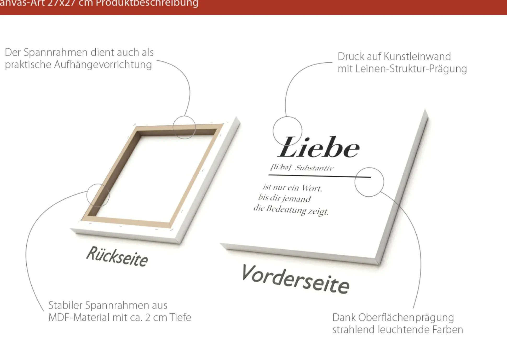 Keilrahmenbild LIEBE