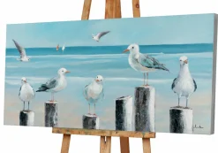 Keilrahmenbild MÖWEN AM SEE