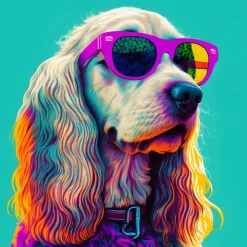 Keilrahmenbild SUNGLASSES DOGS