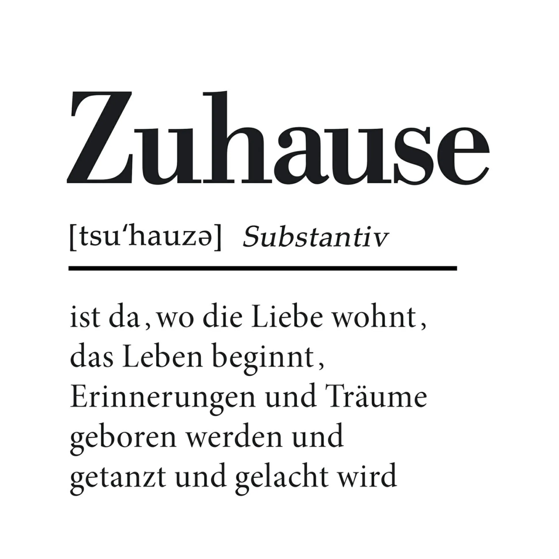 Keilrahmenbild ZUHAUSE