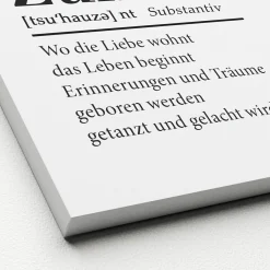 Keilrahmenbild ZUHAUSE