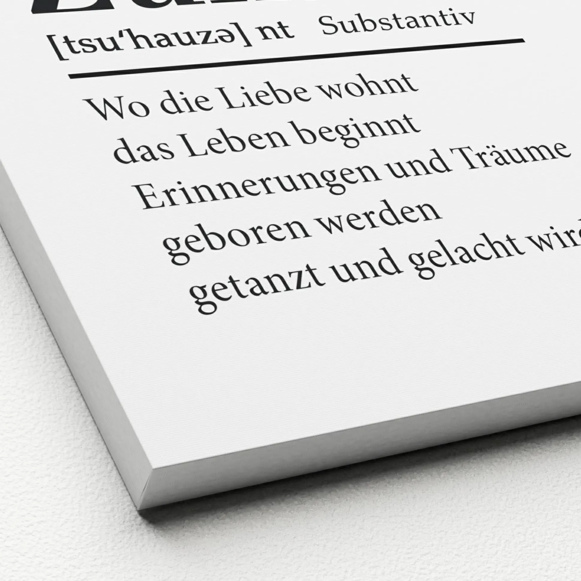 Keilrahmenbild ZUHAUSE