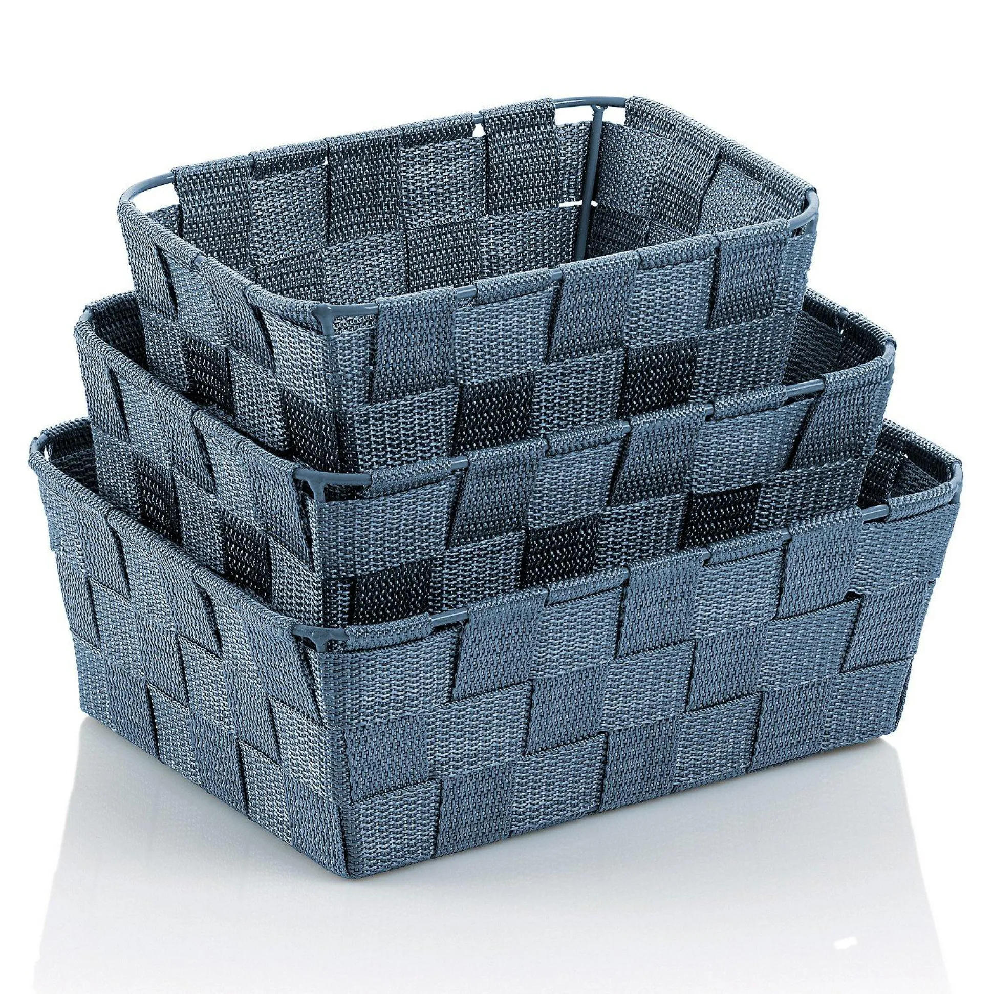 Korb-Set ALVARO rauchblau