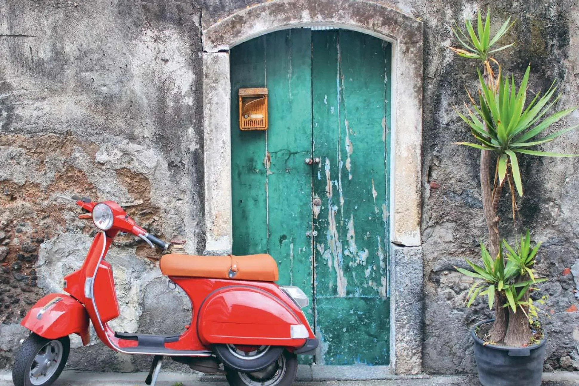 Leinwandbild ROTES MOPED