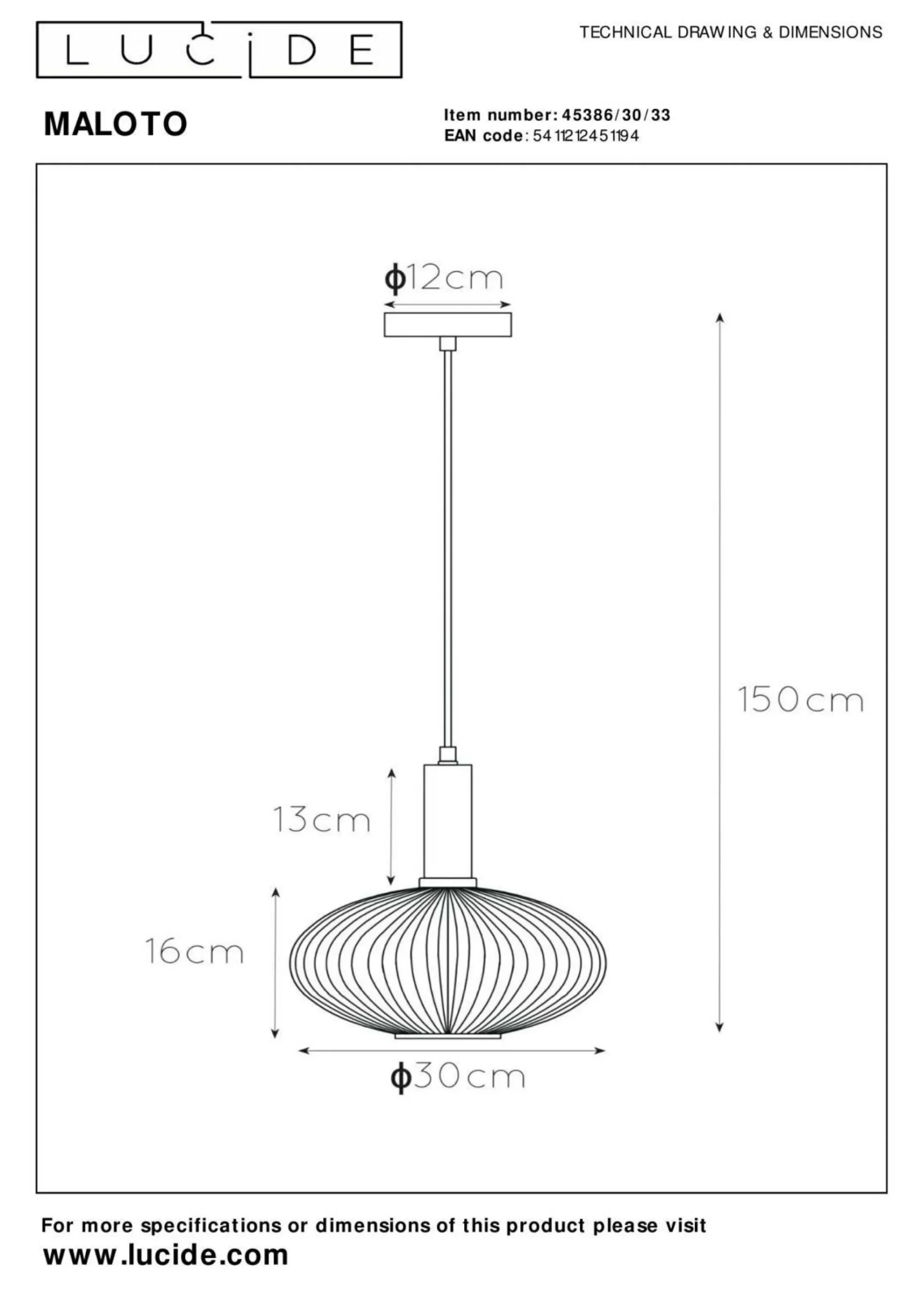 Pendelleuchte MALOTO