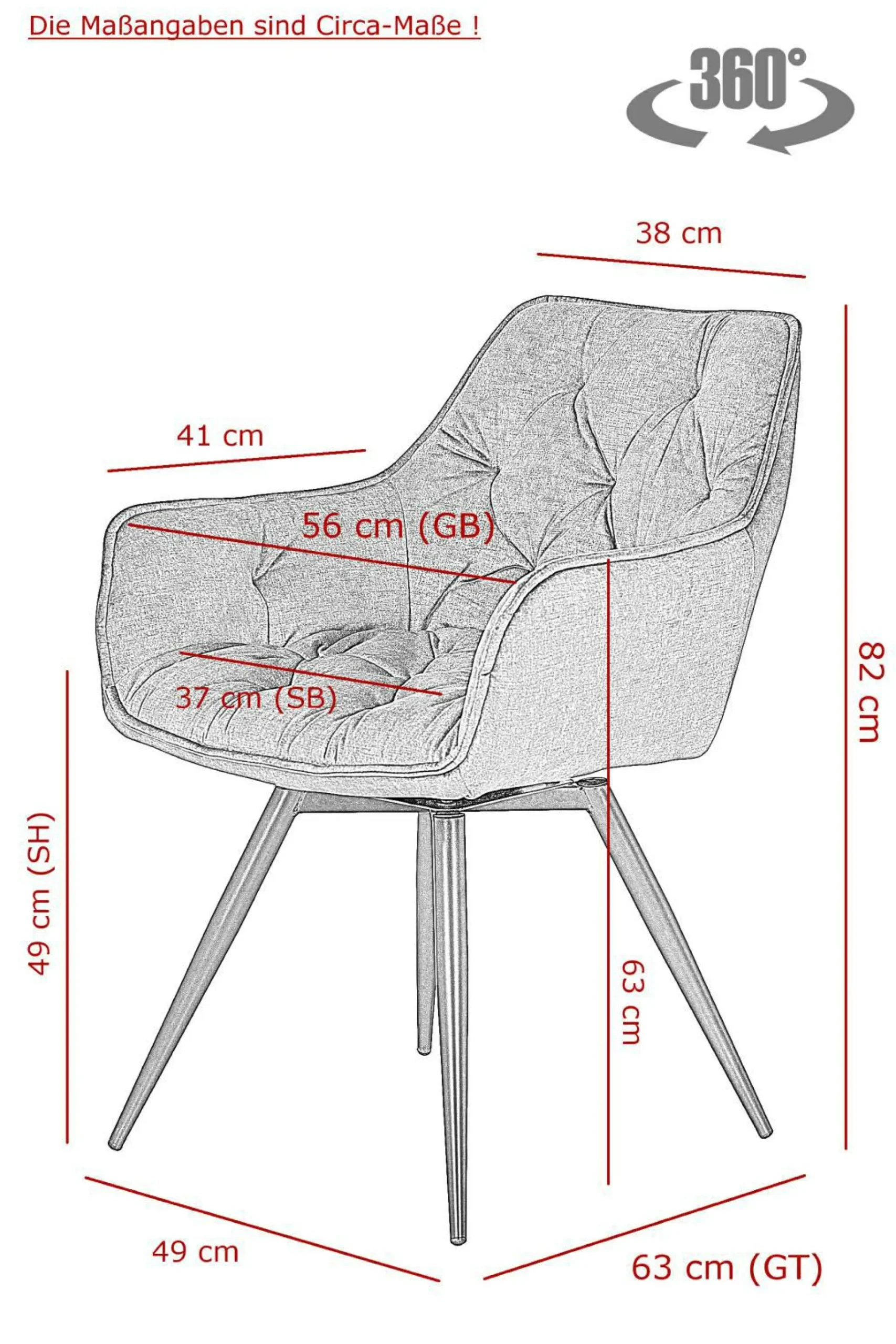 Polsterstuhl FLORENTINA