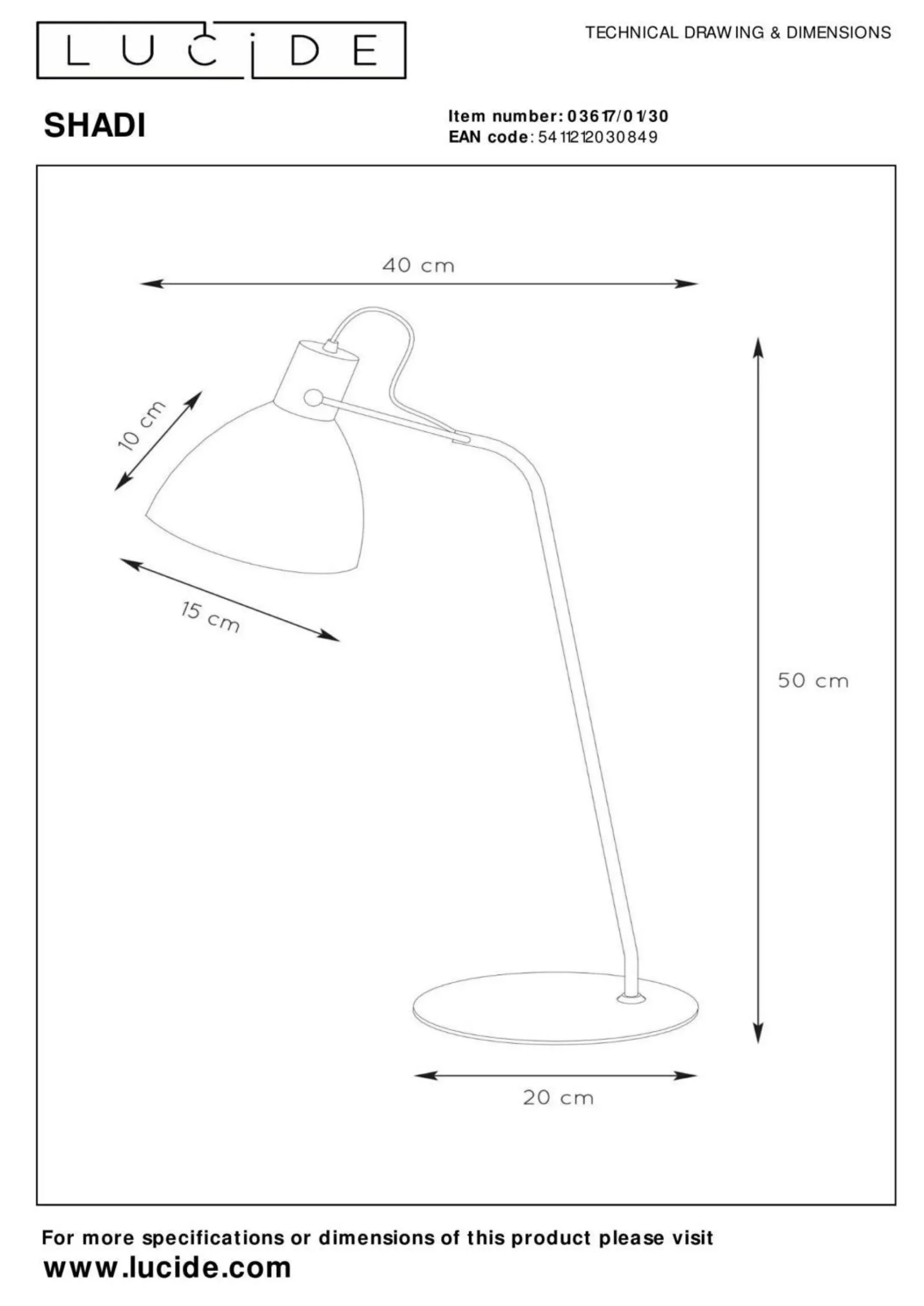 Schreibtischleuchte SHADI
