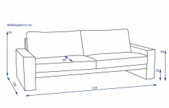 Sofa 2,5 Sitzer CLASSICS 100