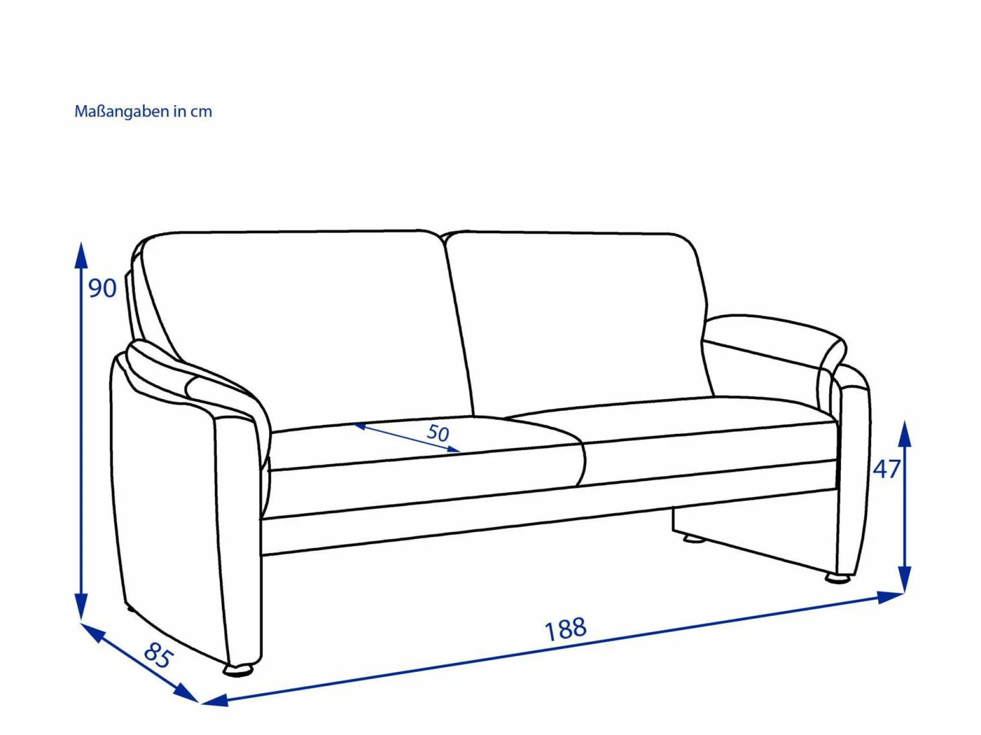 Sofa 3 Sitzer Elastoform STEVE