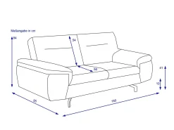 Sofa 2 Sitzer HARPER MEDFORD