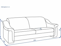 Sofa 3 Sitzer himolla FÜRTH 1