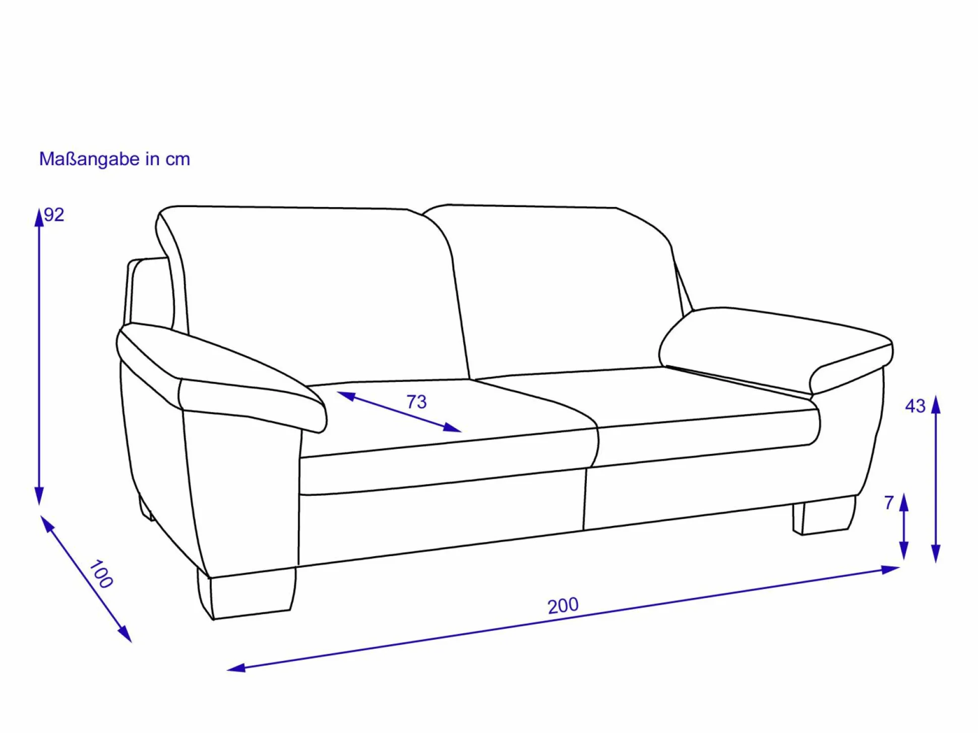 Sofa 3 Sitzer MONDO GIANNA