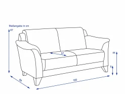 Sofa 2,5 Sitzer MONDO QUADRA