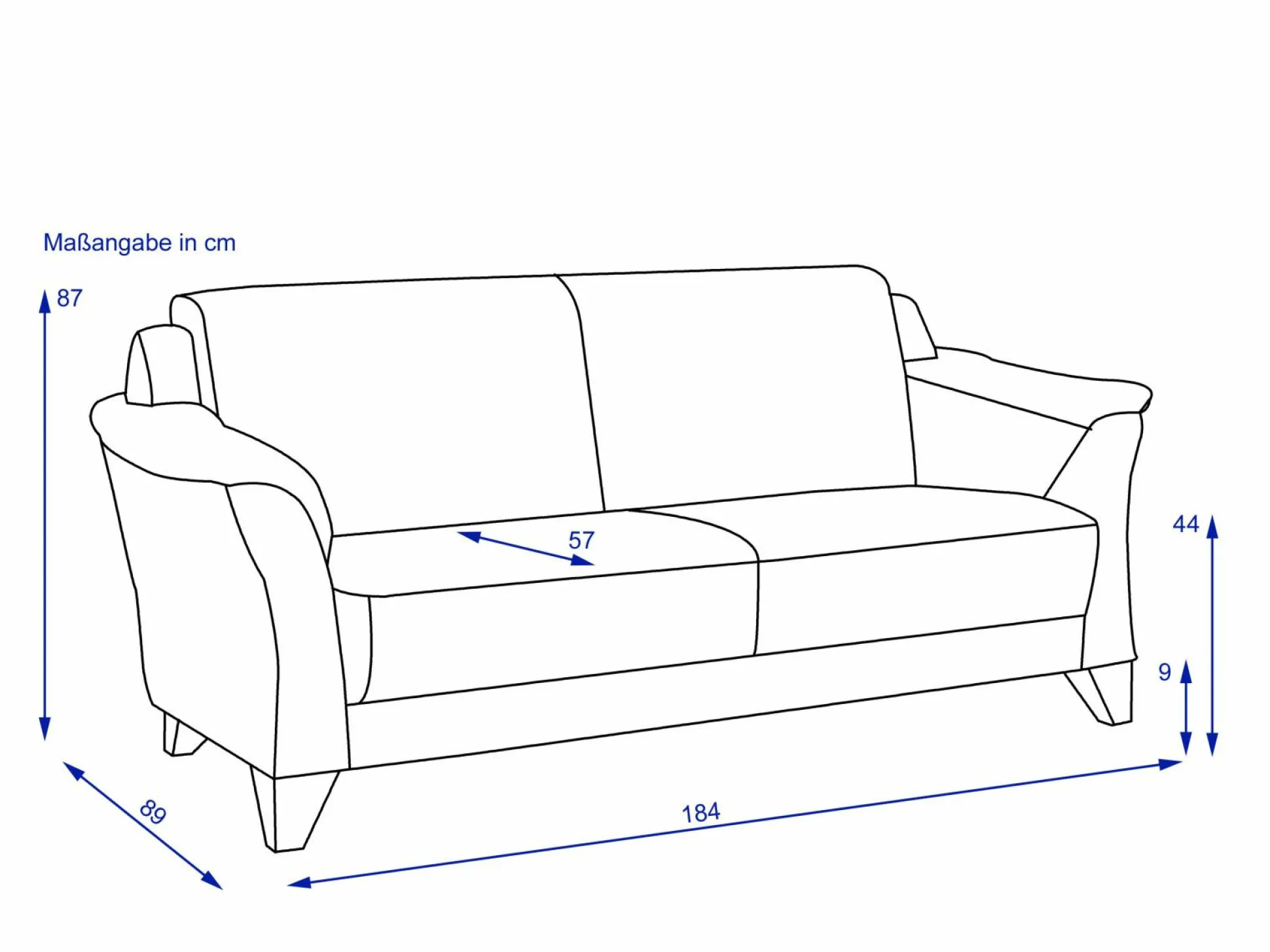 Sofa 3 Sitzer MONDO QUADRA
