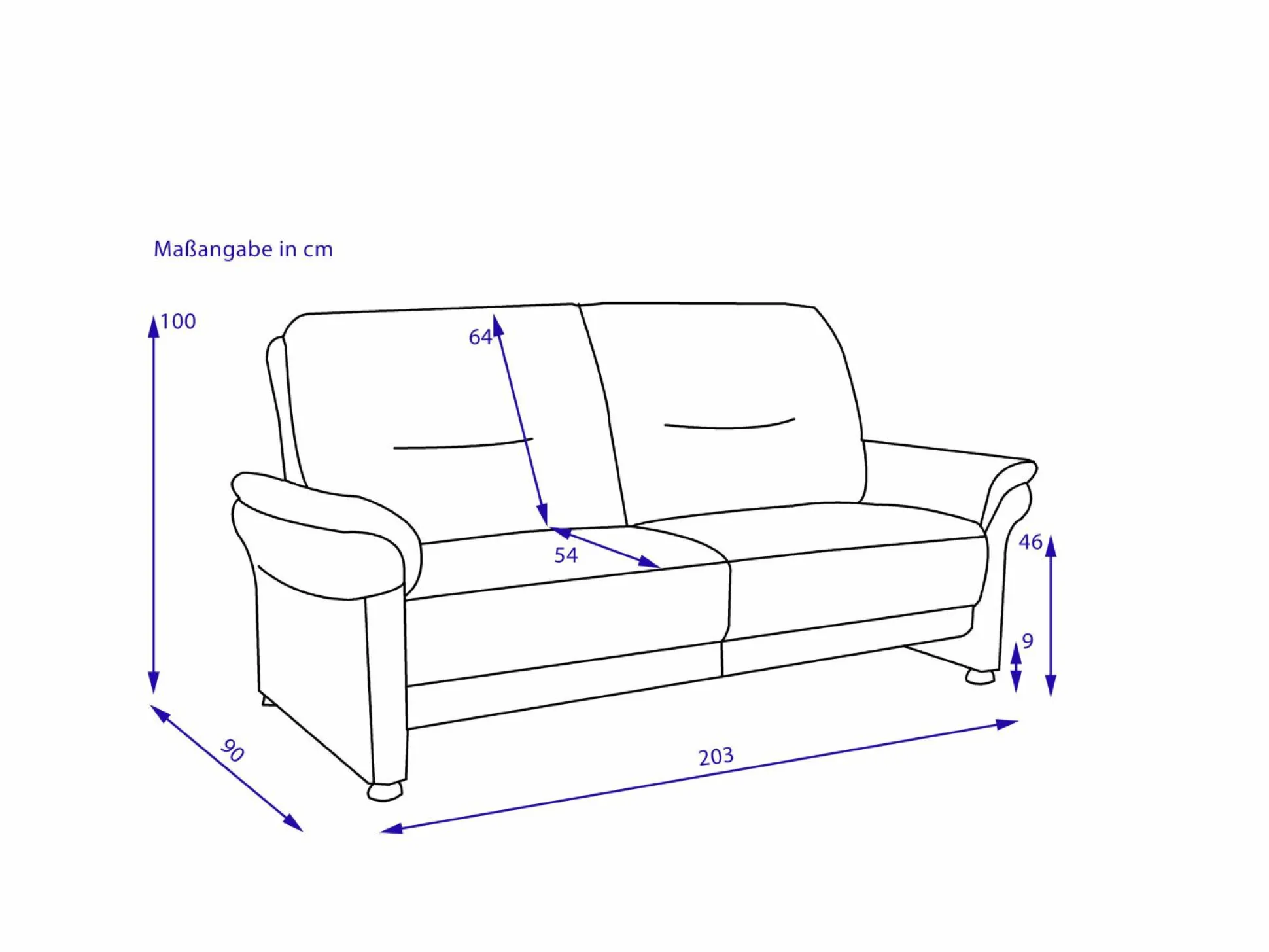 Sofa 3 Sitzer MONDO RECITA