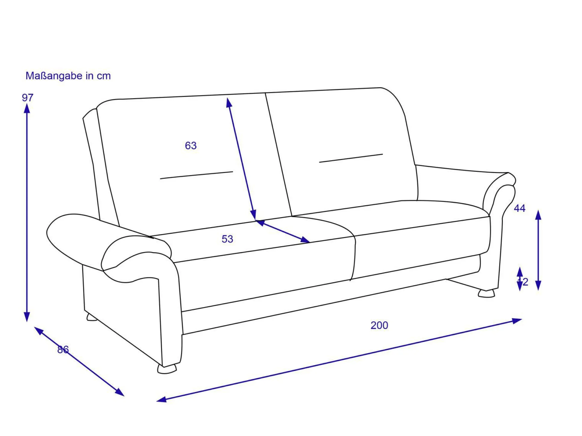 Sofa 3 Sitzer MONDO RECITA