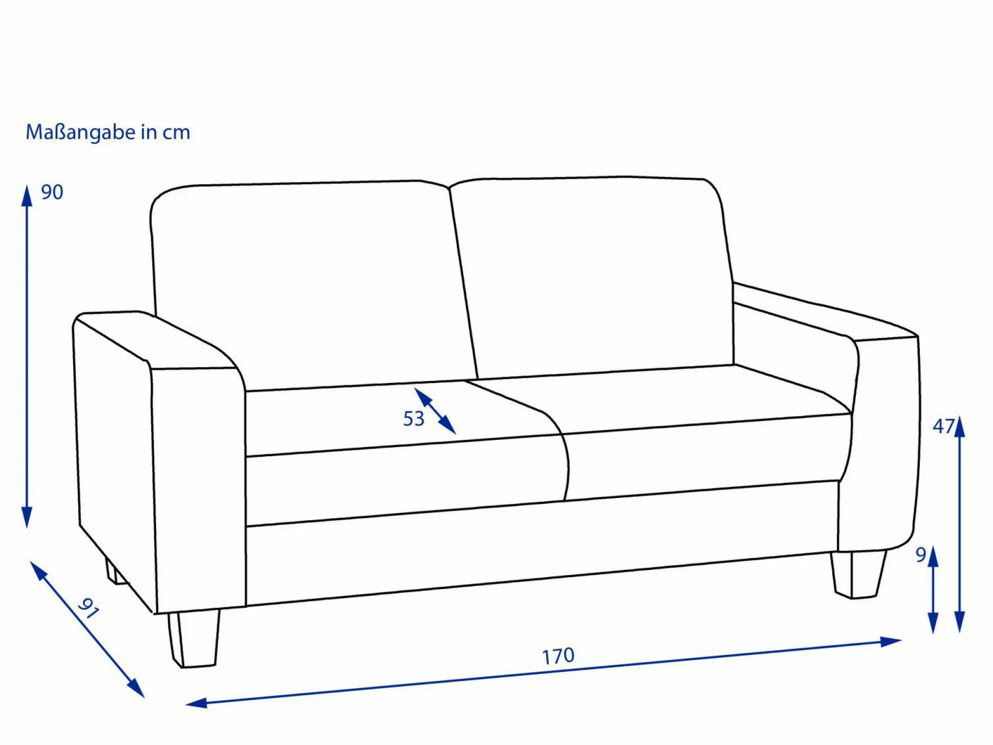 Sofa 2,5 Sitzer vito BUDDY