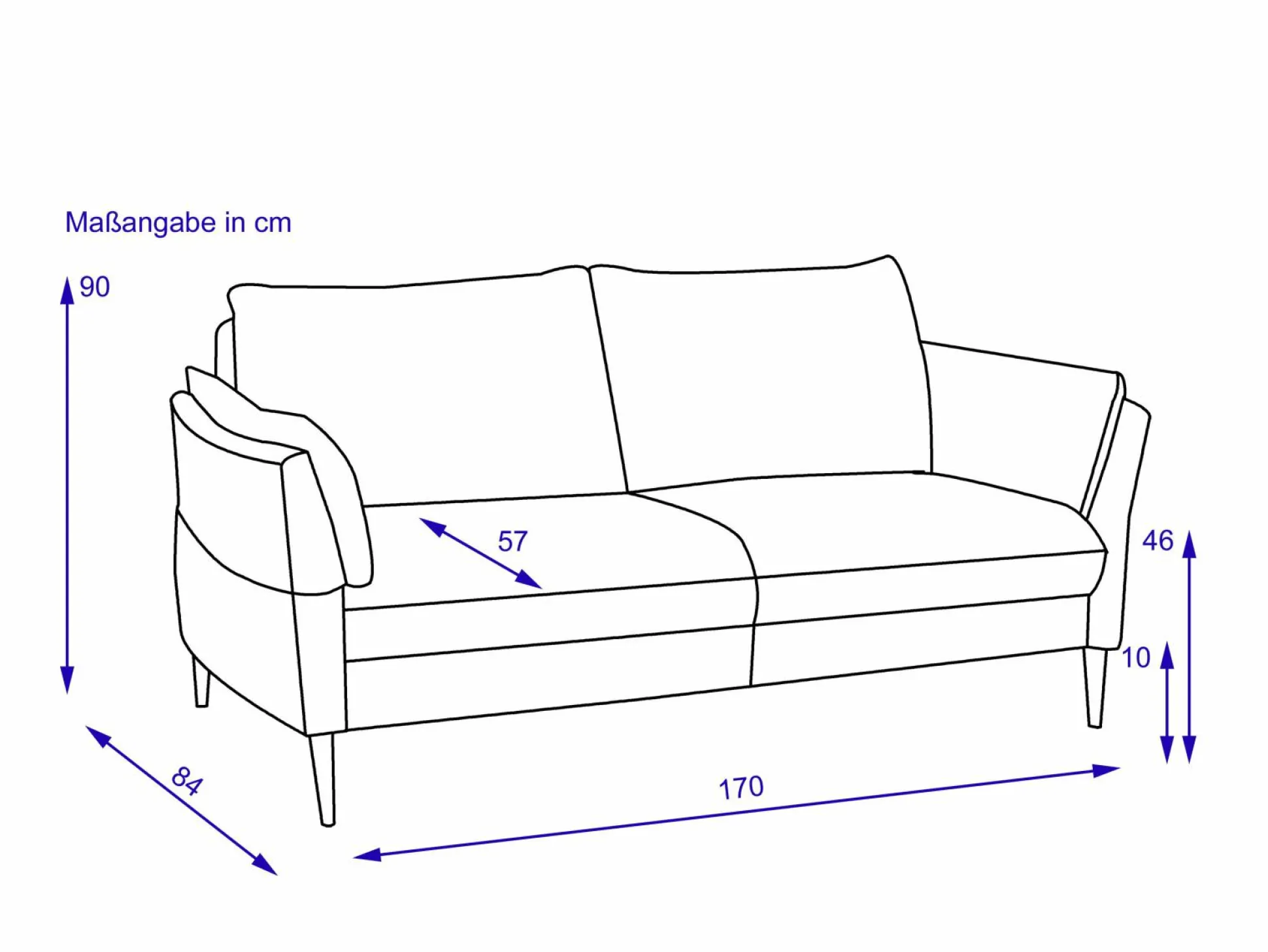 Sofa Rolf Weber 2,5 Sitzer HETTSTEDT