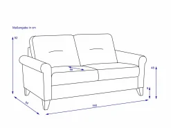 Sofa SANSIBAR 2,5 Sitzer RÜGEN PLUS