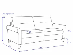 Sofa SANSIBAR 3 Sitzer RÜGEN PLUS