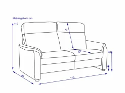 Sofa SYSTEMPOLSTER 2,5 Sitzer PAULA