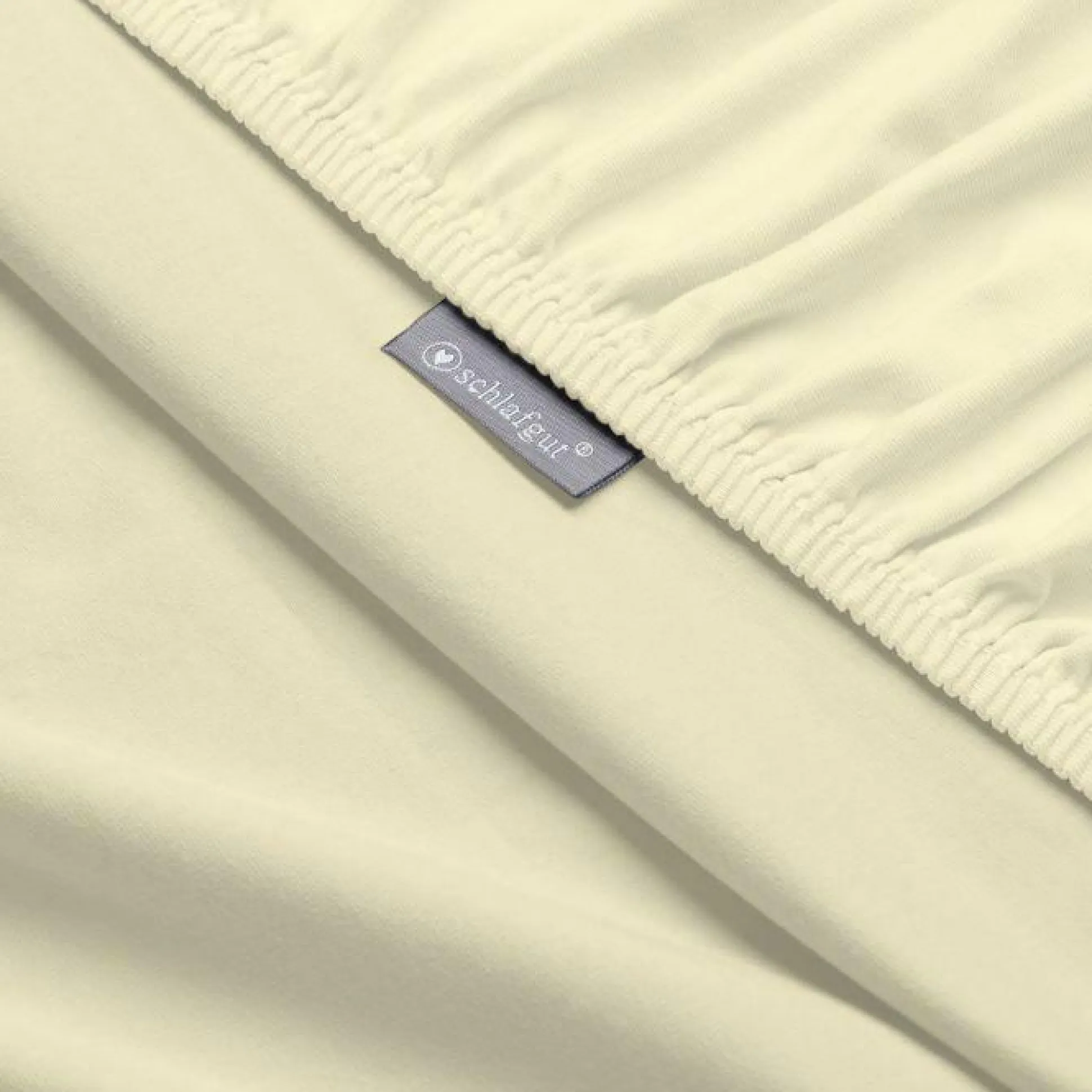 Spannbettlaken Jersey ecru