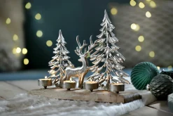 Teelichthalter Baum/Rentier