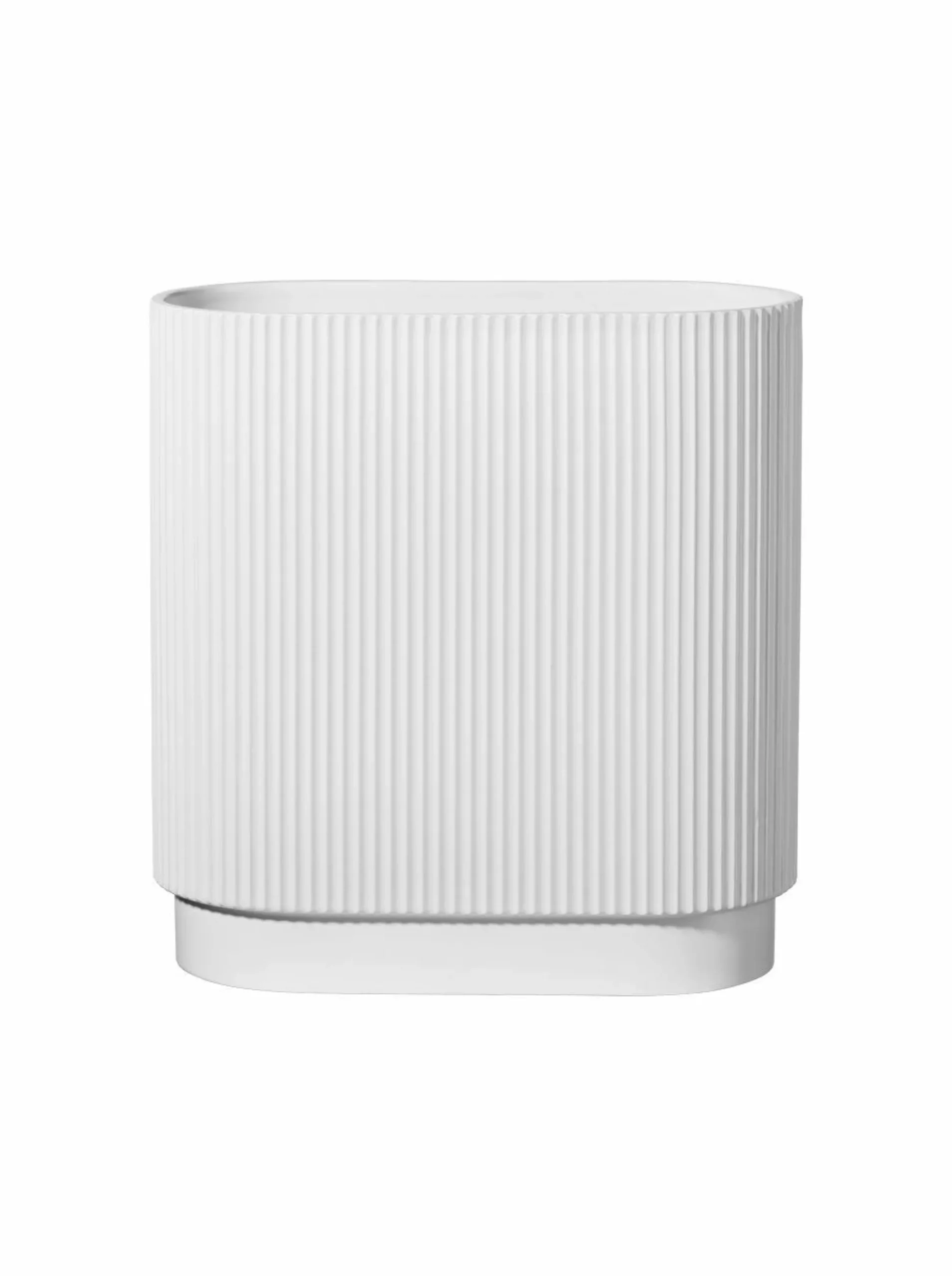 Vase ART DECO weiß matt