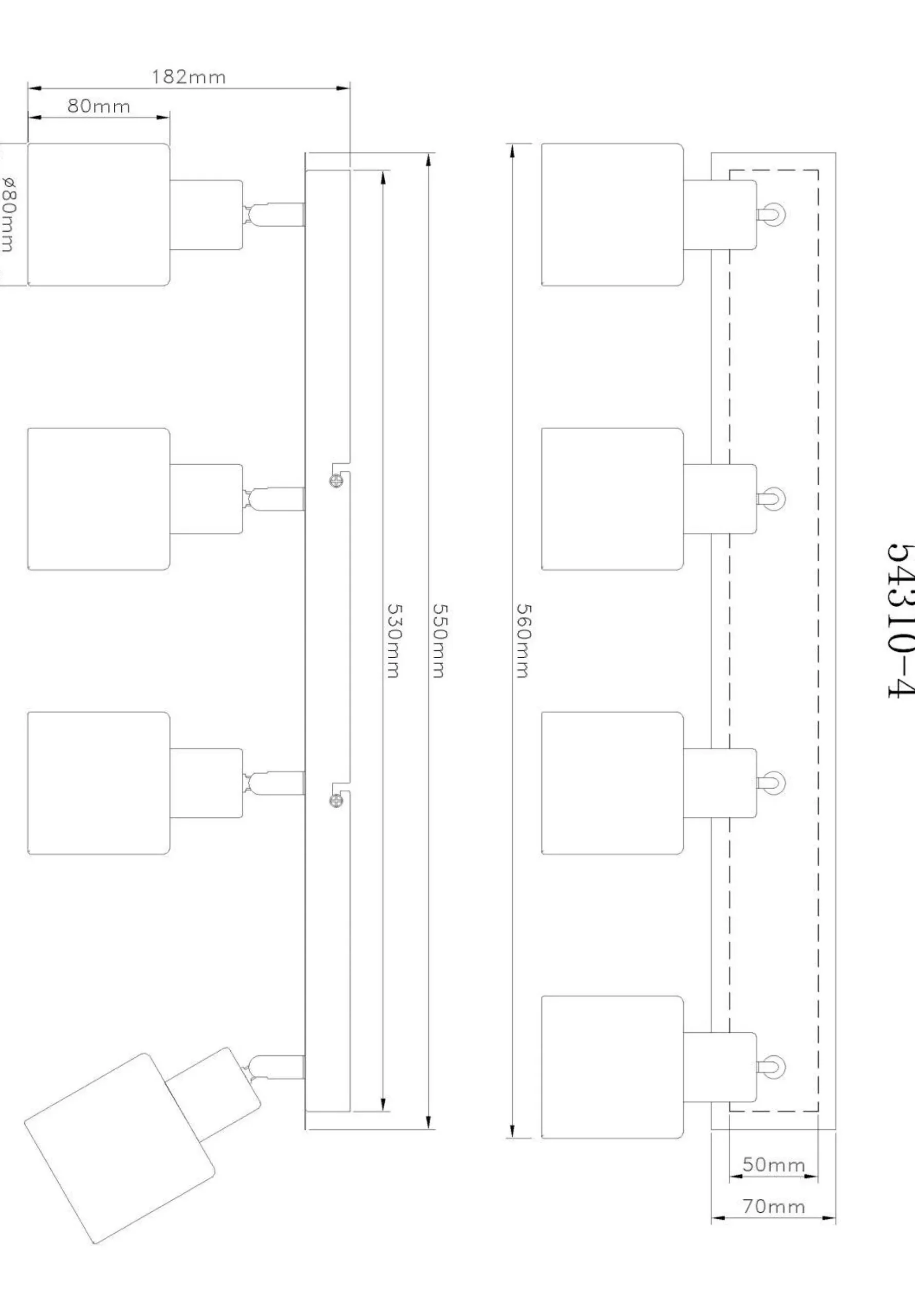 Wand-/Deckenspot HOLLSY