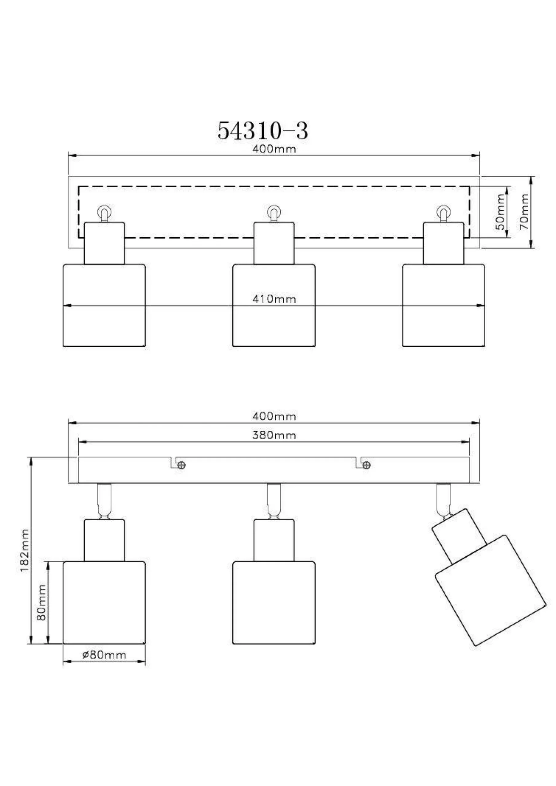 Wand-/Deckenspot HOLLSY