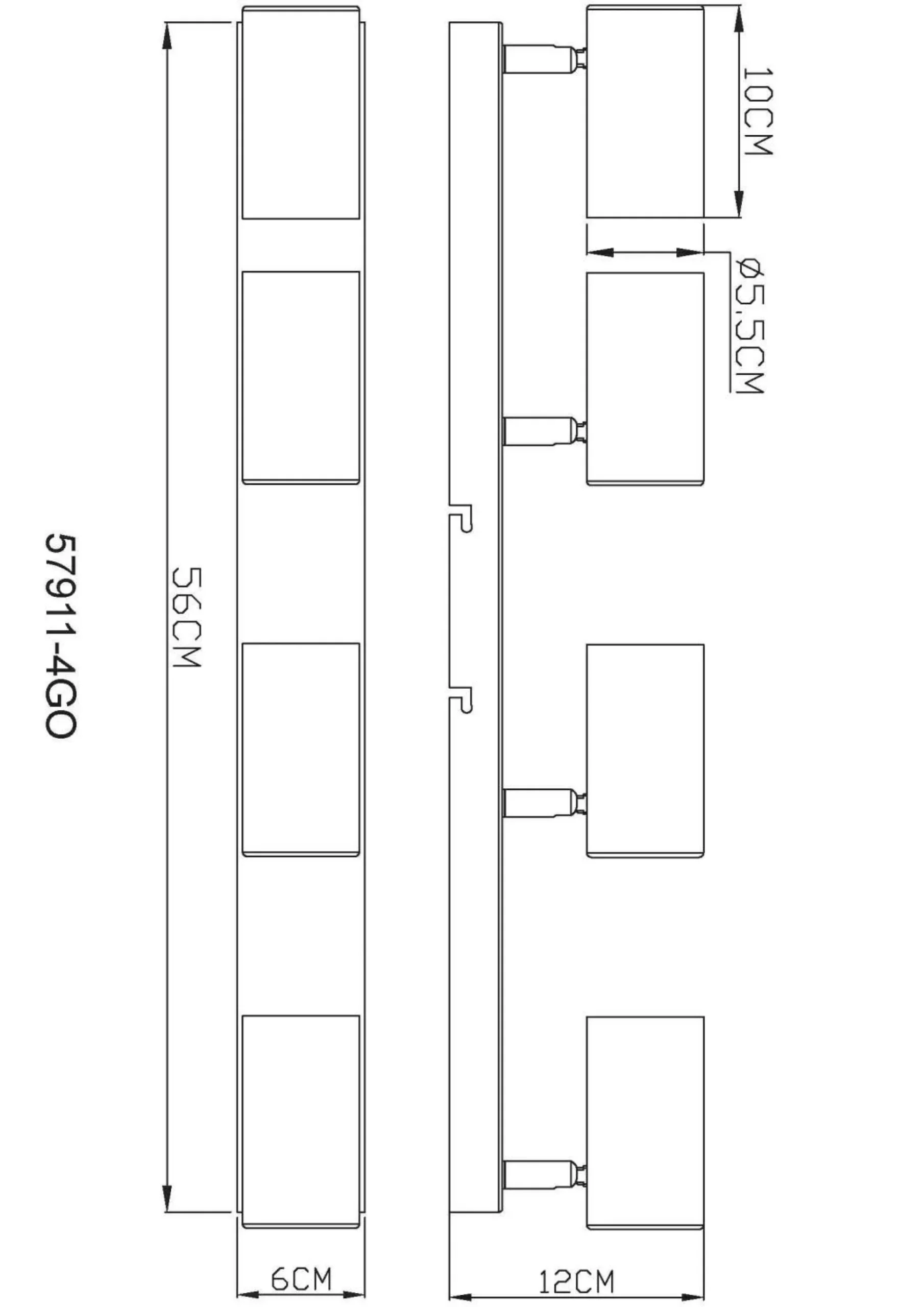 Wand-/Deckenspot ROBBY