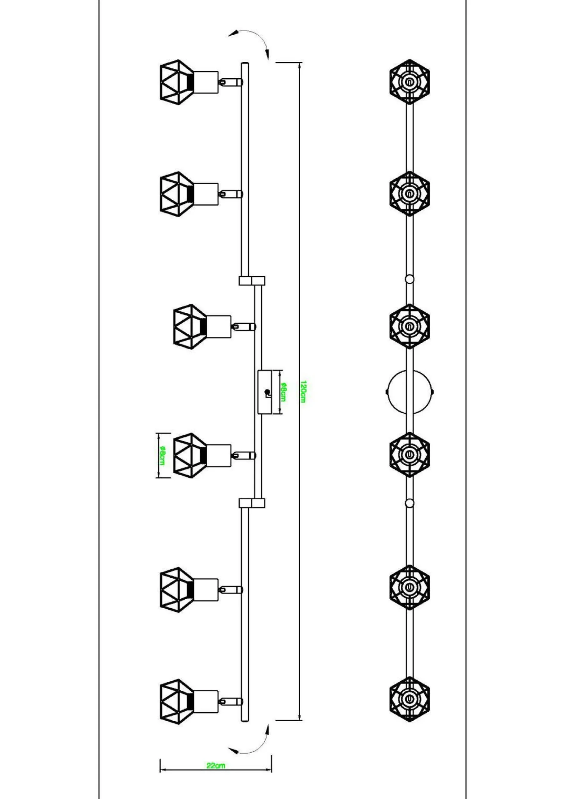 Wand-/Deckenspot XARA I