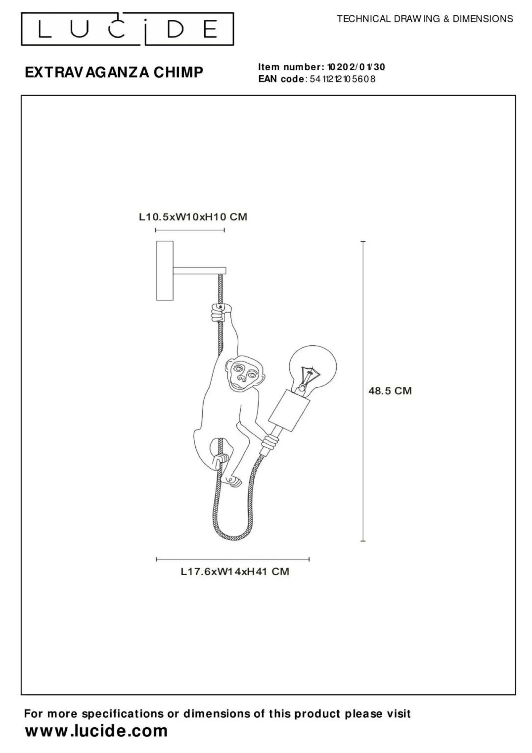 Wandleuchte EXTRAVAGANZA CHIMP