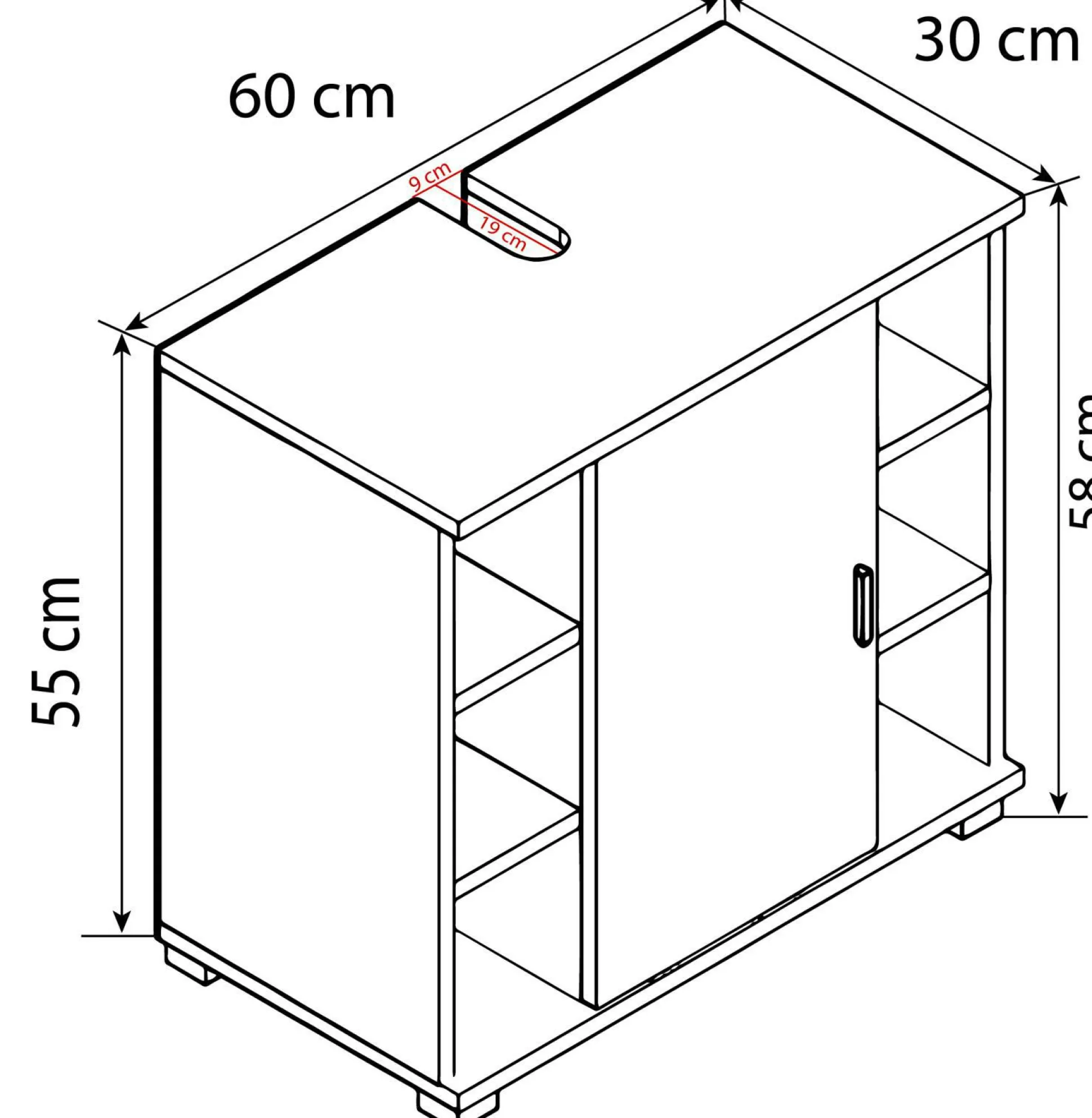 Waschbeckenunterschrank ZALO