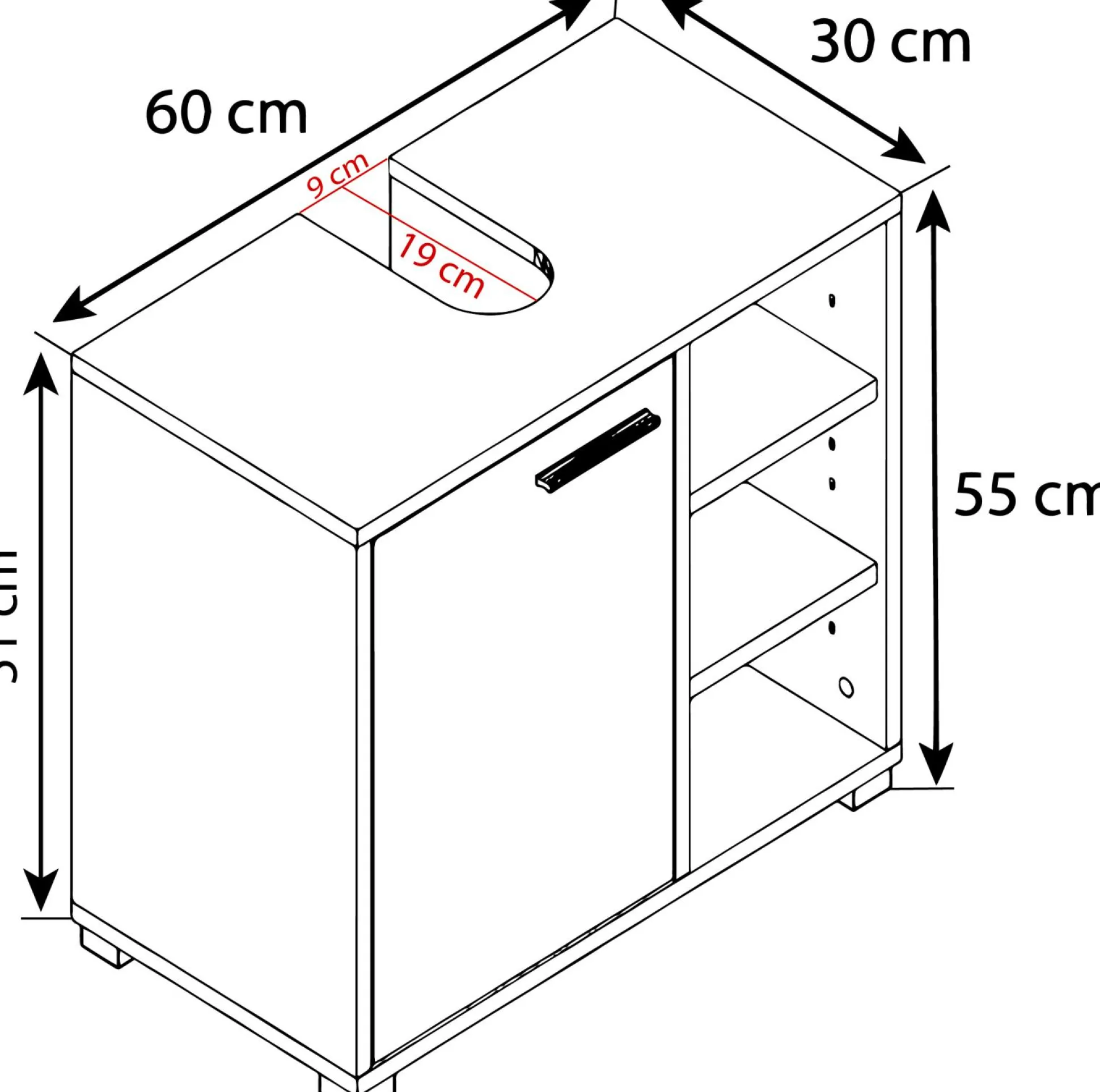 Waschbeckenunterschrank ZALO