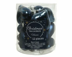 Weihnachtskugel-Box Herzen NACHTBLAU