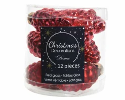 Weihnachtskugel-Box Zapfen WEIHNACHTSROT